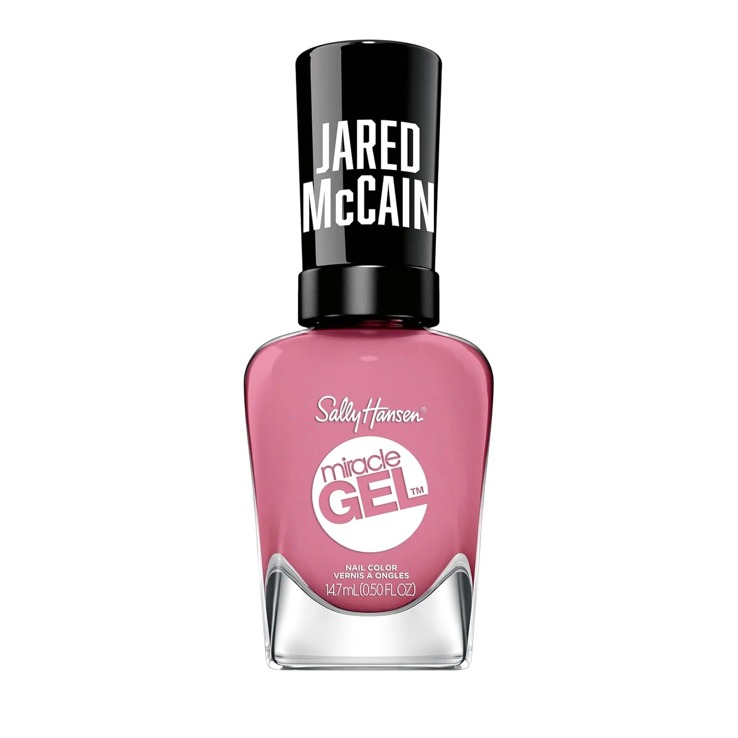 Sally Hansen Miracle Gel™ x Jared McCain, Point Guard Pink, Long Lasting, Gel-Like Formula, No UV Lamp Needed, PInk Nail Polish