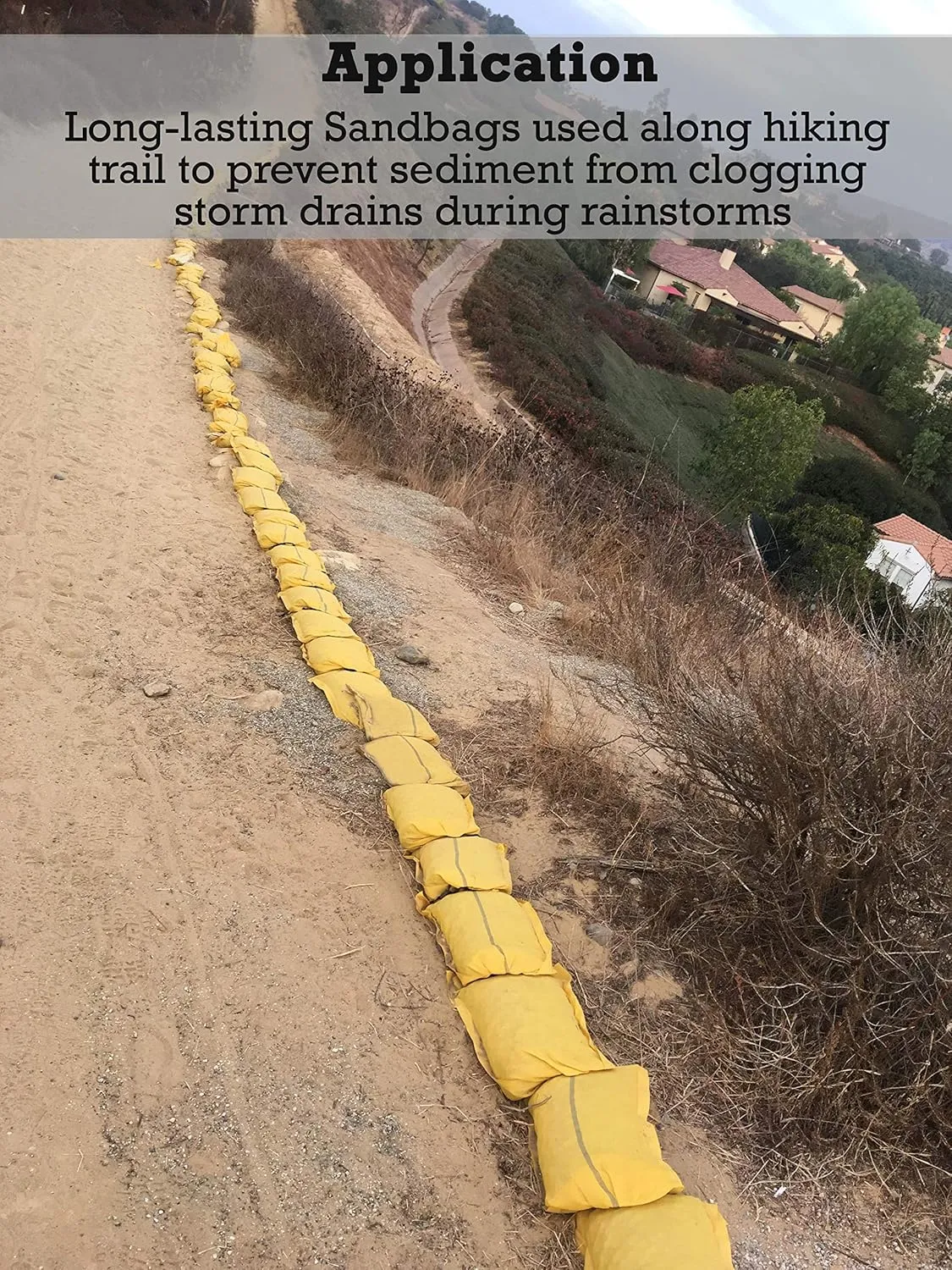 Sandbaggy - 14" x 26" Long-Lasting Sandbags - Yellow Color - Lasts 1-2 Yrs - Monofilament (Pack of 50)