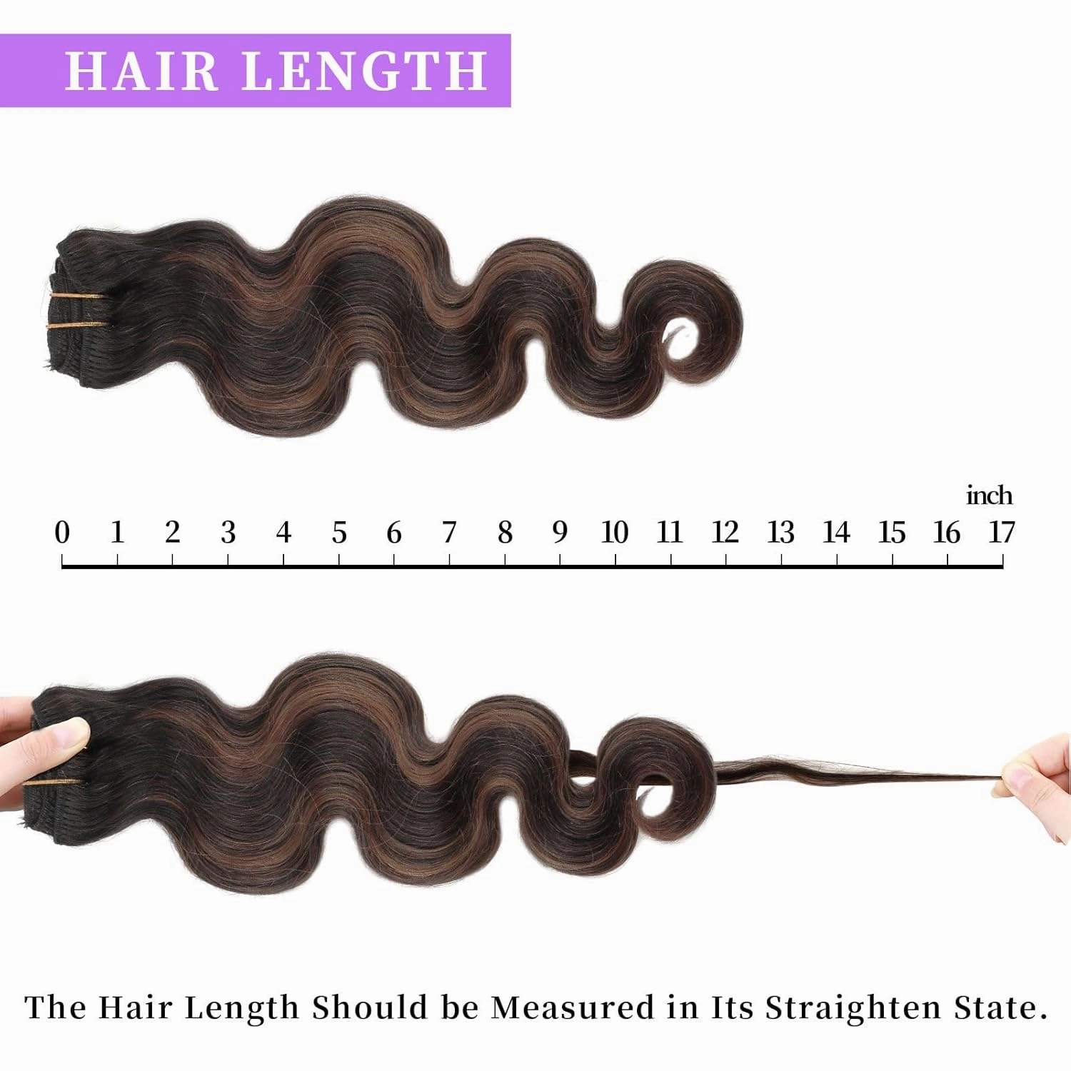 Sassina Clip in Hair Extensions Human Hair Body Wave Clip in Real Human Hair Extensions Two Tone Natural Black to Chocolate Brown Remy Soft Human Hair Extensions Full Head 7Pcs 120G 20 Inch