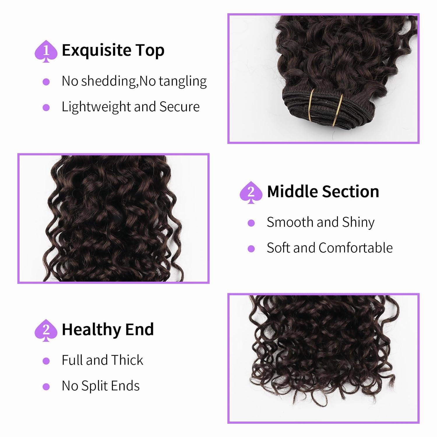 Sassina Natural Wave Clip in Extensions Human Hair Thick Remy Hair Extensions Clip ins Dark Brown Double Weft Brazilian Human Hair Extensions Full Head for Women 7Pcs 120G 20 Inch