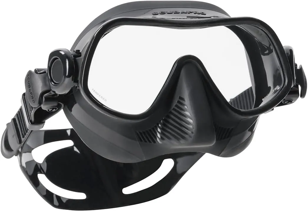 SCUBAPRO Steel Pro Scuba Diving Mask for Freediving, with Single Lens and Frameless, Low Volume Design