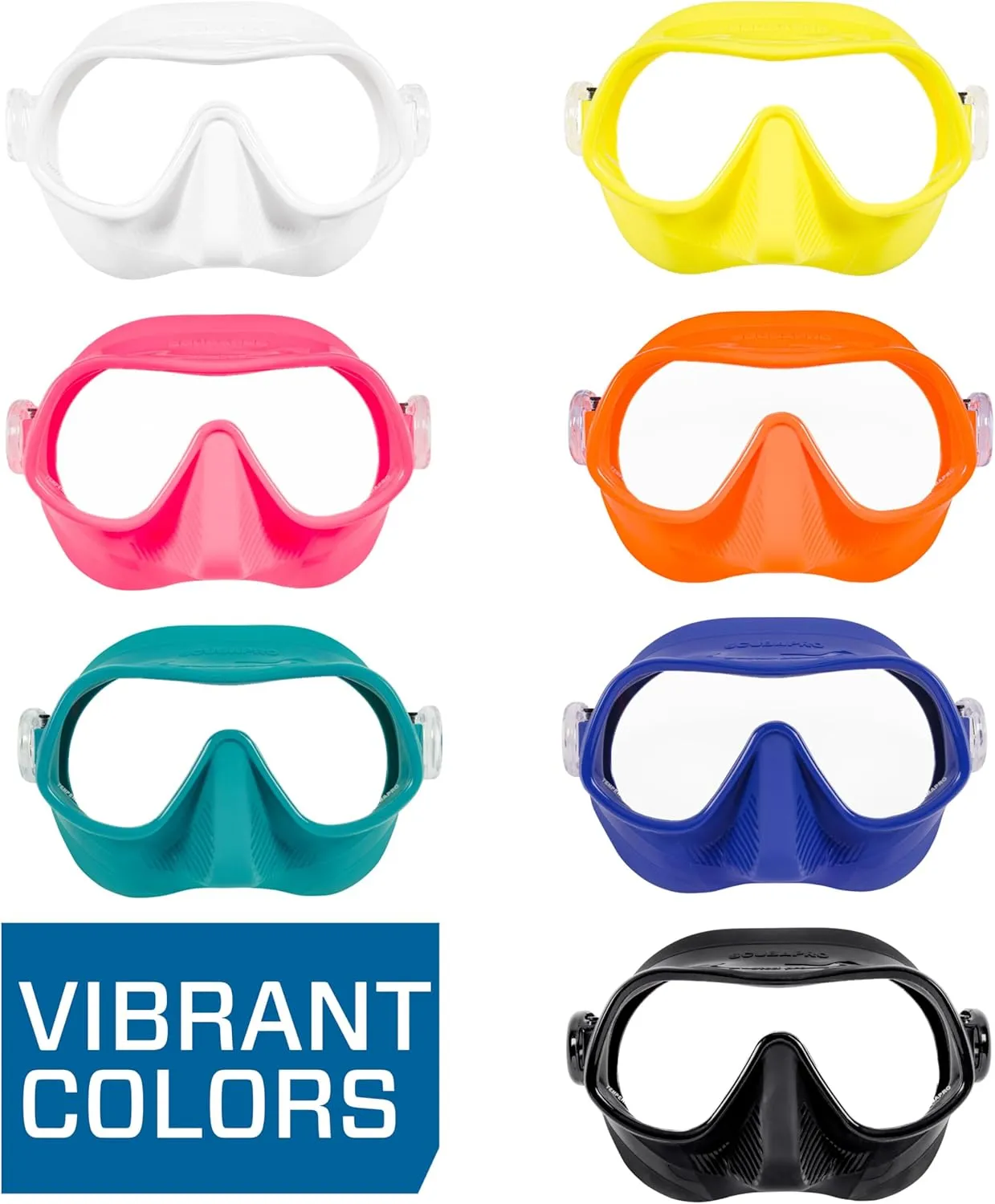SCUBAPRO Steel Pro Scuba Diving Mask for Freediving, with Single Lens and Frameless, Low Volume Design