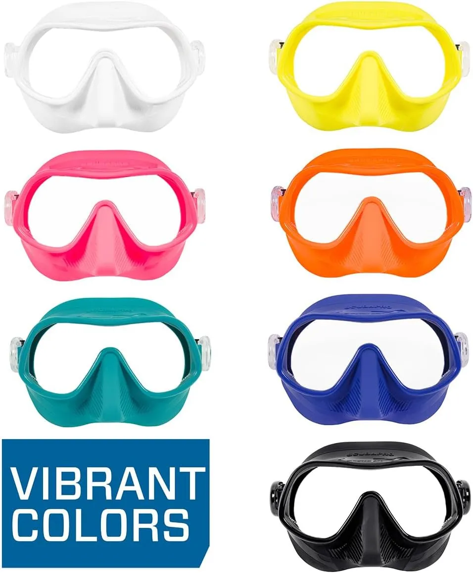 SCUBAPRO Steel Pro Scuba Diving Mask for Freediving, with Single Lens and Frameless, Low Volume Design