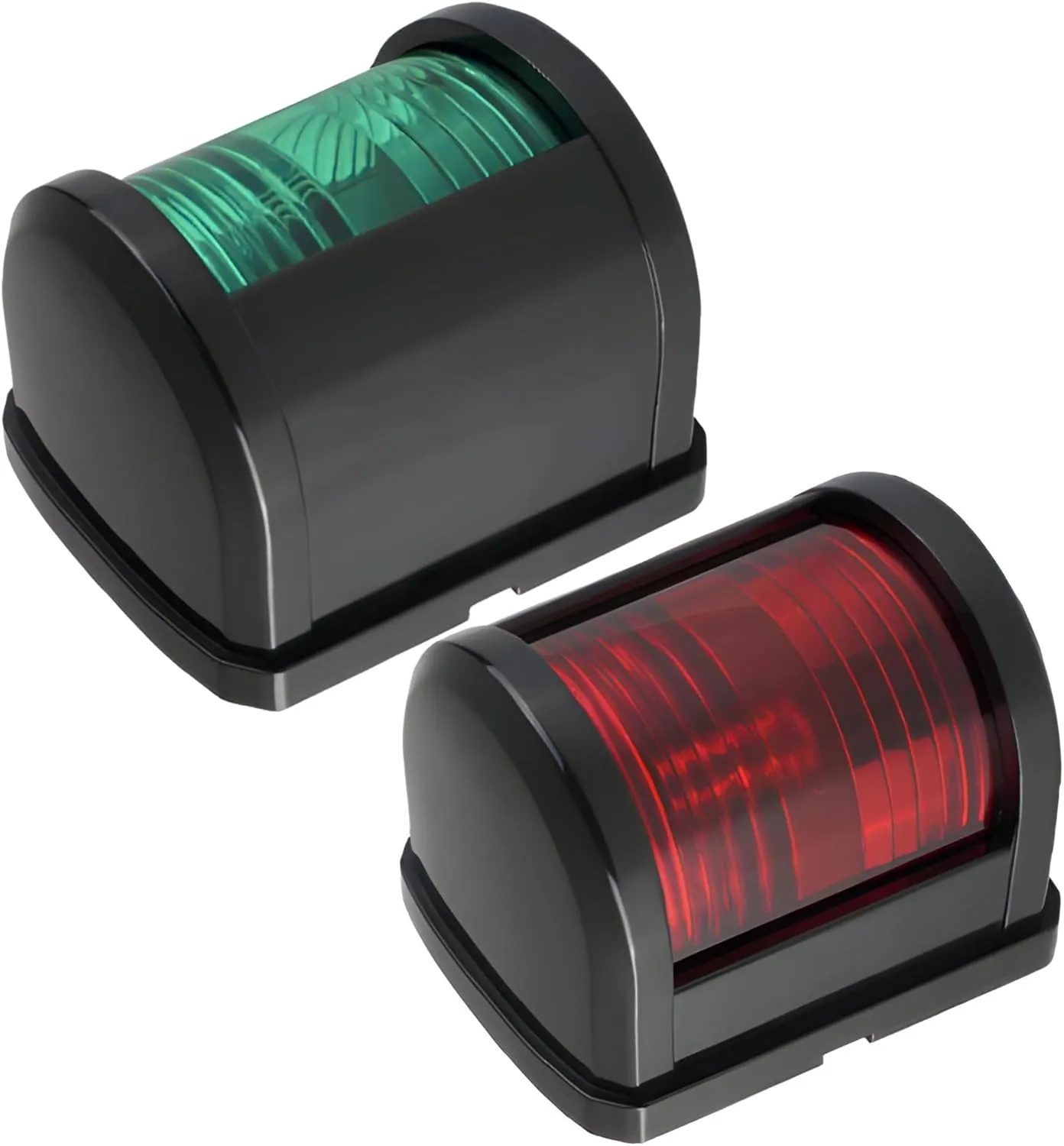 SEAFLO 11 Series Regular Sized LED Green Starboard & Red Port Navigation Light – 12V, 1W, IP67 Waterproof, 2NM Visibility for Boats Under 65 ft (20m) – 4-Year Warranty (Starboard& Port Combo/Black)