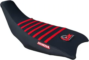 Seat Cover - Compatible Fit for Hond@ 2004-2018 TRX450 TRX 450R TRX 450 R TRX 450ER TRX 450 ER Quad (Black/Red)