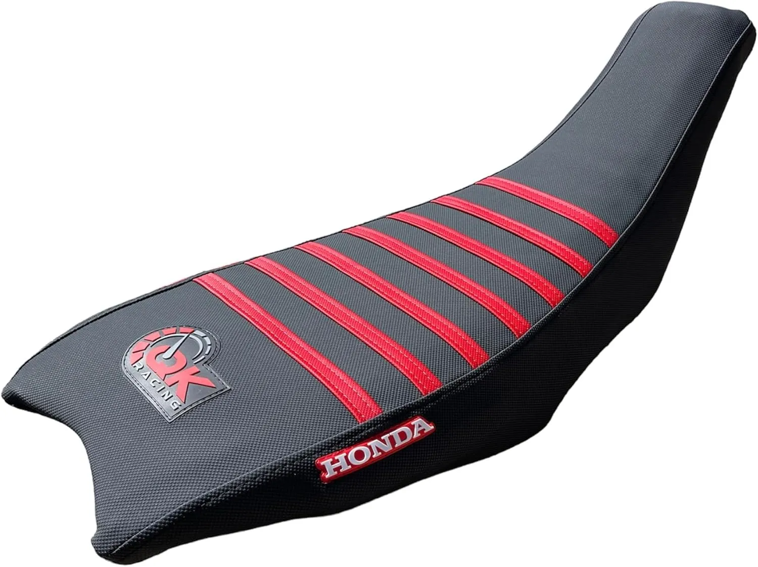 Seat Cover - Compatible Fit for Hond@ 2004-2018 TRX450 TRX 450R TRX 450 R TRX 450ER TRX 450 ER Quad (Black/Red)