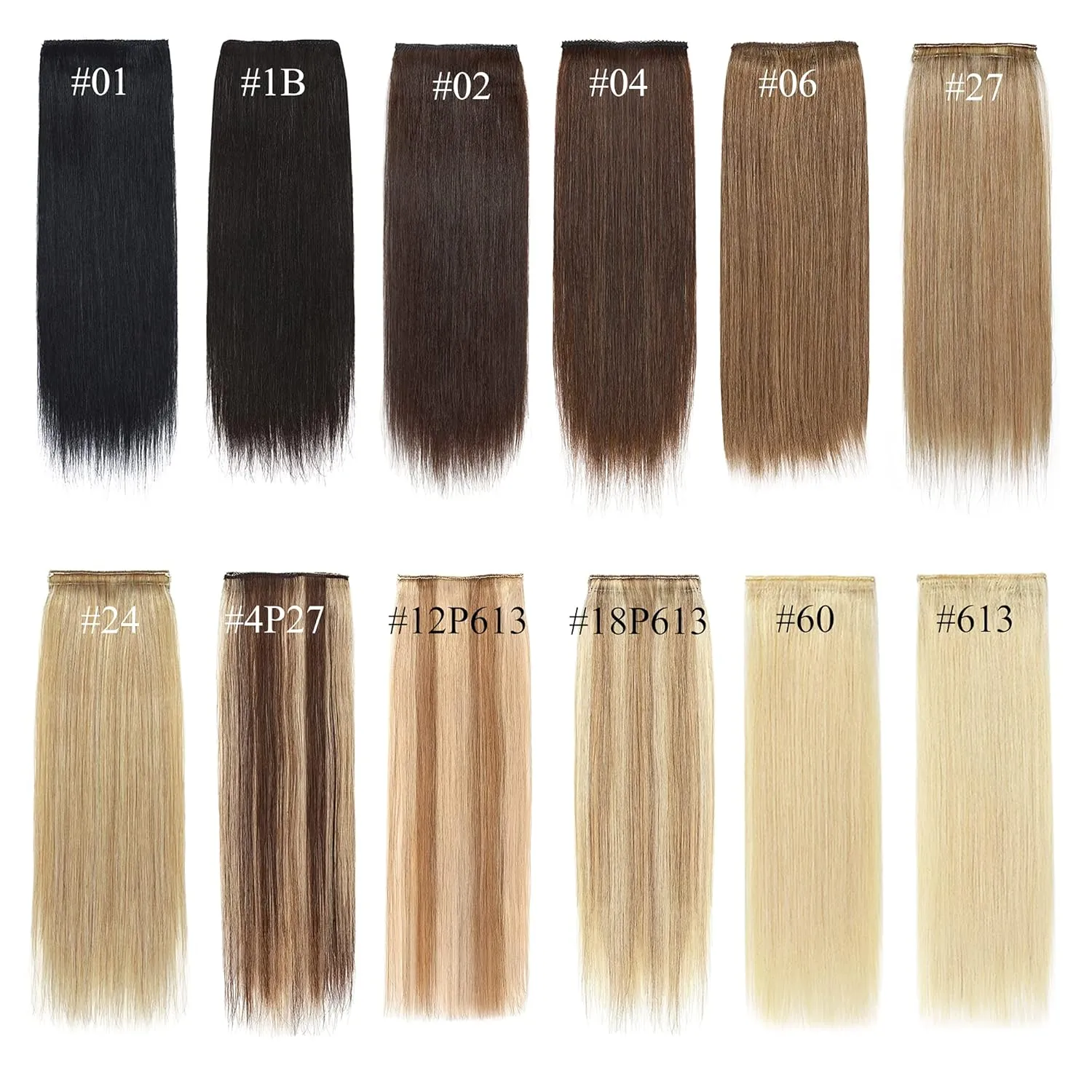 SEGO 2 Pcs Clip in Short Hair Extensions 4 Inch 16g 100% Human Hair Hairpiece Human Hair Toppers for Women With Thinning Hair Adding Hair Volume -#1B Natural Black