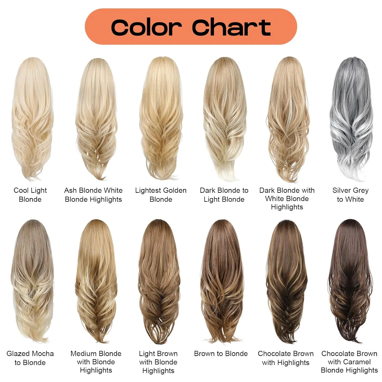 SEIKEA Versatile Drawstring Ponytail Extension, 26" Long Wavy Multi Layered Clip in Ponytail Hair Extensions Stand Up High Fake Pony Tail Soft Natural Synthetic Hairpiece for Women Deep Ginger