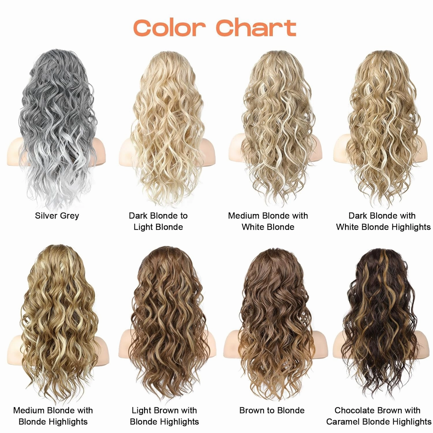 SEIKEA Ponytail Extension, 20" Lightweight Fluffy Drawstring Ponytail, Long Wavy Curly Multi-layered Clip in Hair Extensions, Natural Soft Synthetic Hairpiece, Dark Blonde to Light Blonde