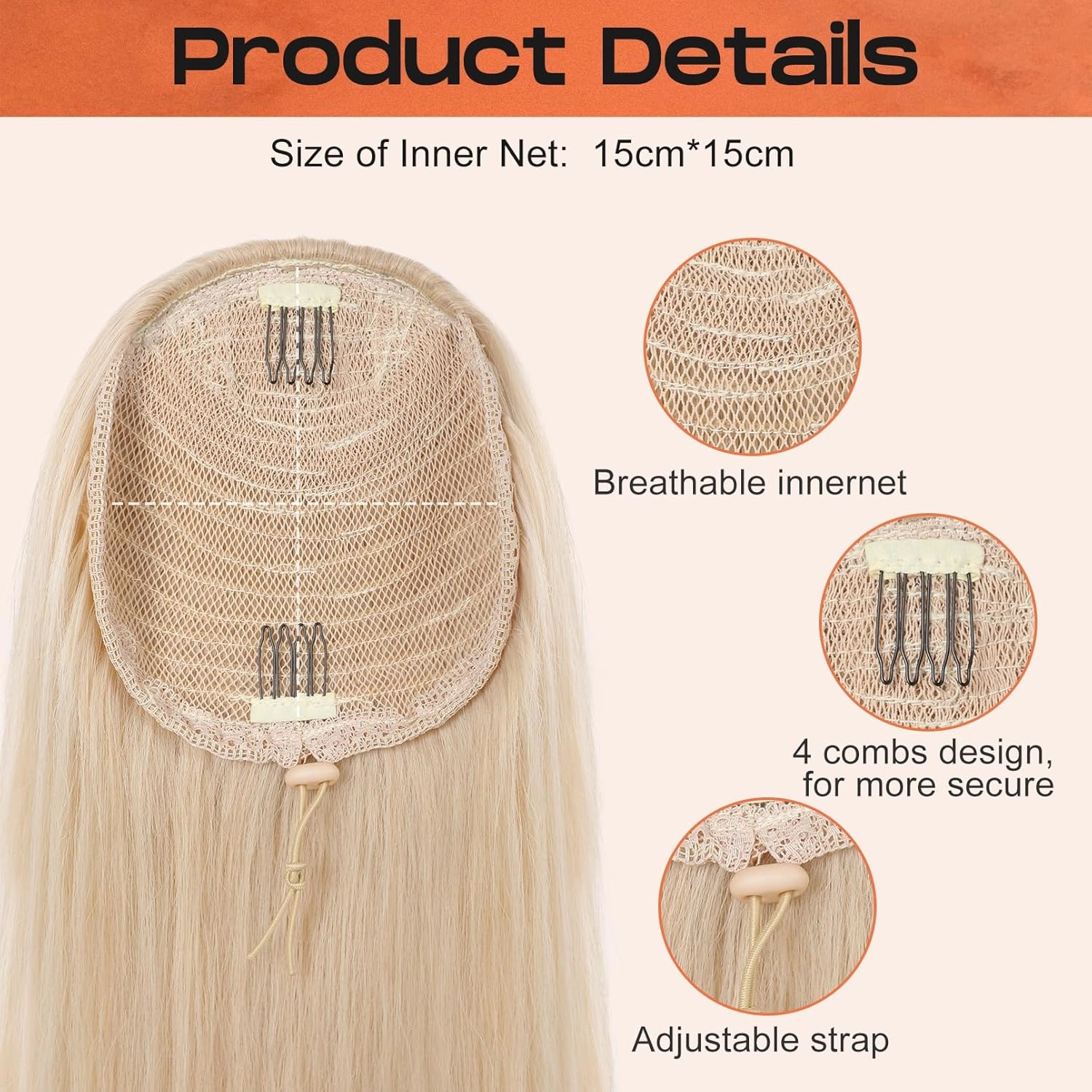 SEIKEA Versatile Drawstring Ponytail Extension, 26" Long Wavy Multi Layered Clip in Ponytail Hair Extensions Stand Up High Fake Pony Tail Soft Natural Synthetic Hairpiece Glazed Mocha to Blonde