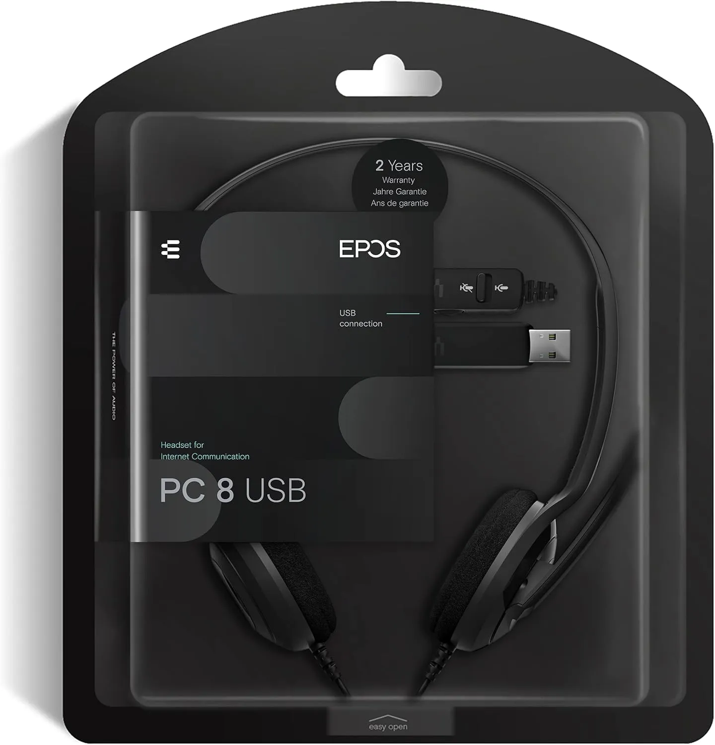 Sennheiser PC 8 USB - Stereo USB Headset for PC and MAC with In-line Volume and Mute Control - Black