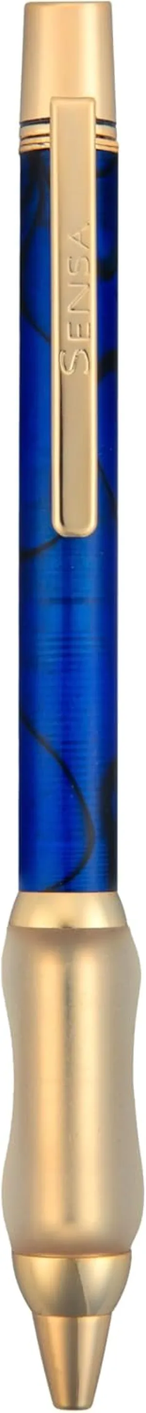Sensa METRO Classic Retractable Ballpoint Pen (GOLD Lapis Blue Swirl)