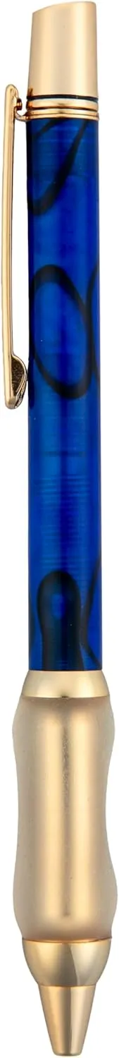 Sensa METRO Classic Retractable Ballpoint Pen (GOLD Lapis Blue Swirl)