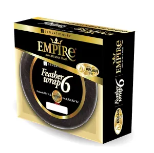 Sensationnel Empire bump weaving hairextension - feather wrap 6 inch human hair short bun weave styling (1B OFFBLACK)
