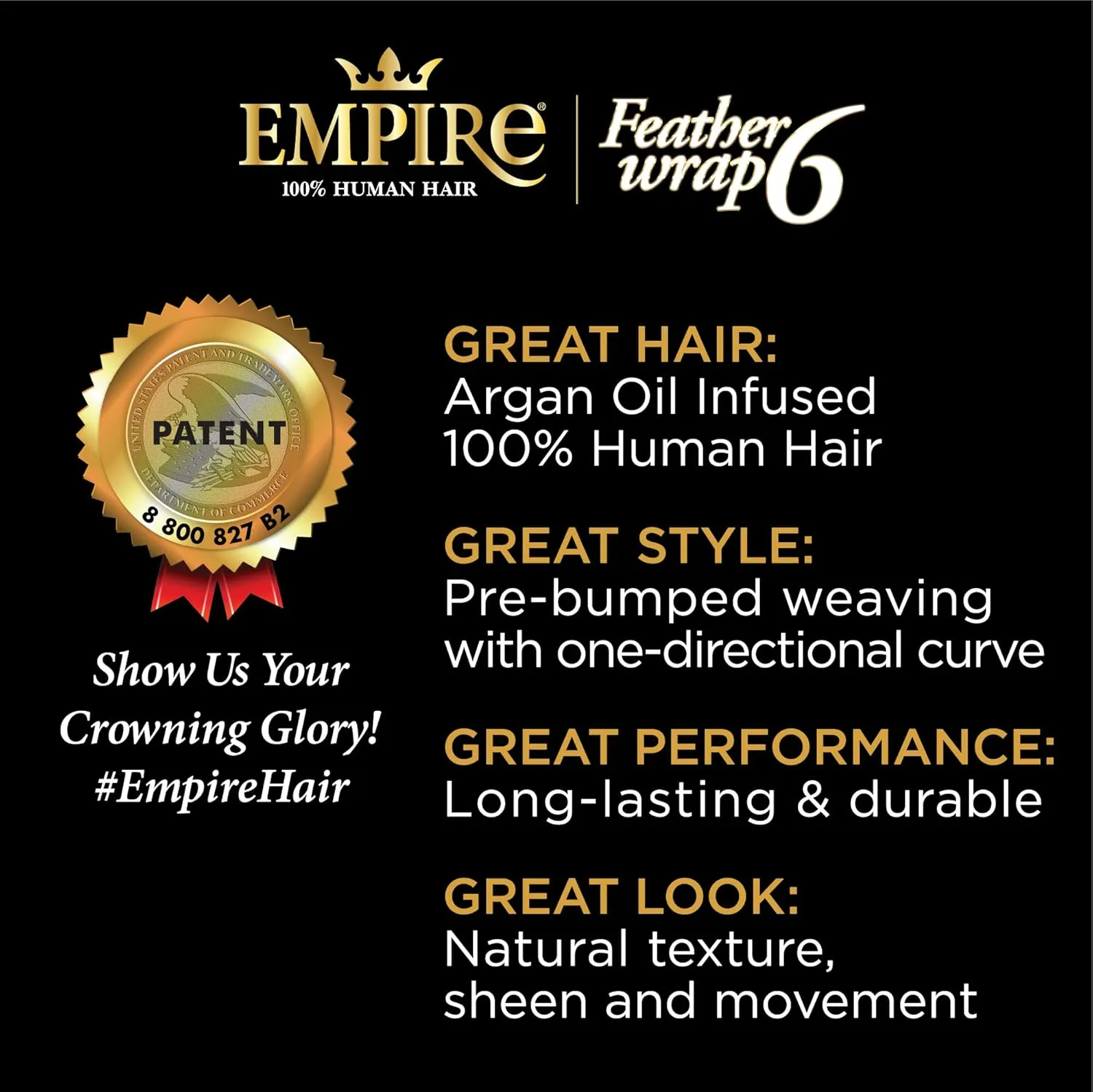 Sensationnel Empire bump weaving hairextension - feather wrap 6 inch human hair short bun weave styling (4 MEDBROWN)