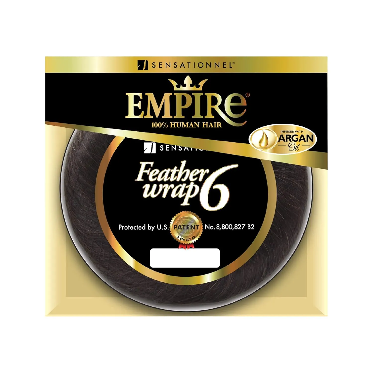 Sensationnel Empire bump weaving hairextension - feather wrap 6 inch human hair short bun weave styling (4 MEDBROWN)