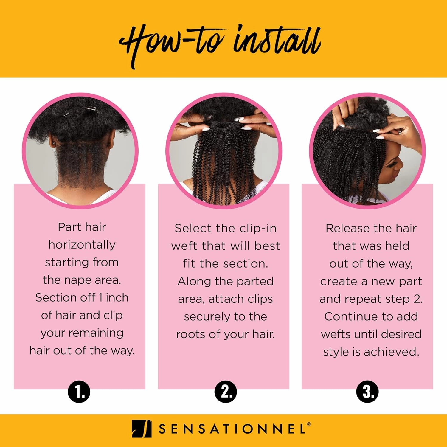 Sensationnel Curls Kinksandco Clip In - Dream Chaser 14 Inch 9 Piece Pack Easy to Use Clips for Natural 3C to 4C Hair (2 DARKBROWN)