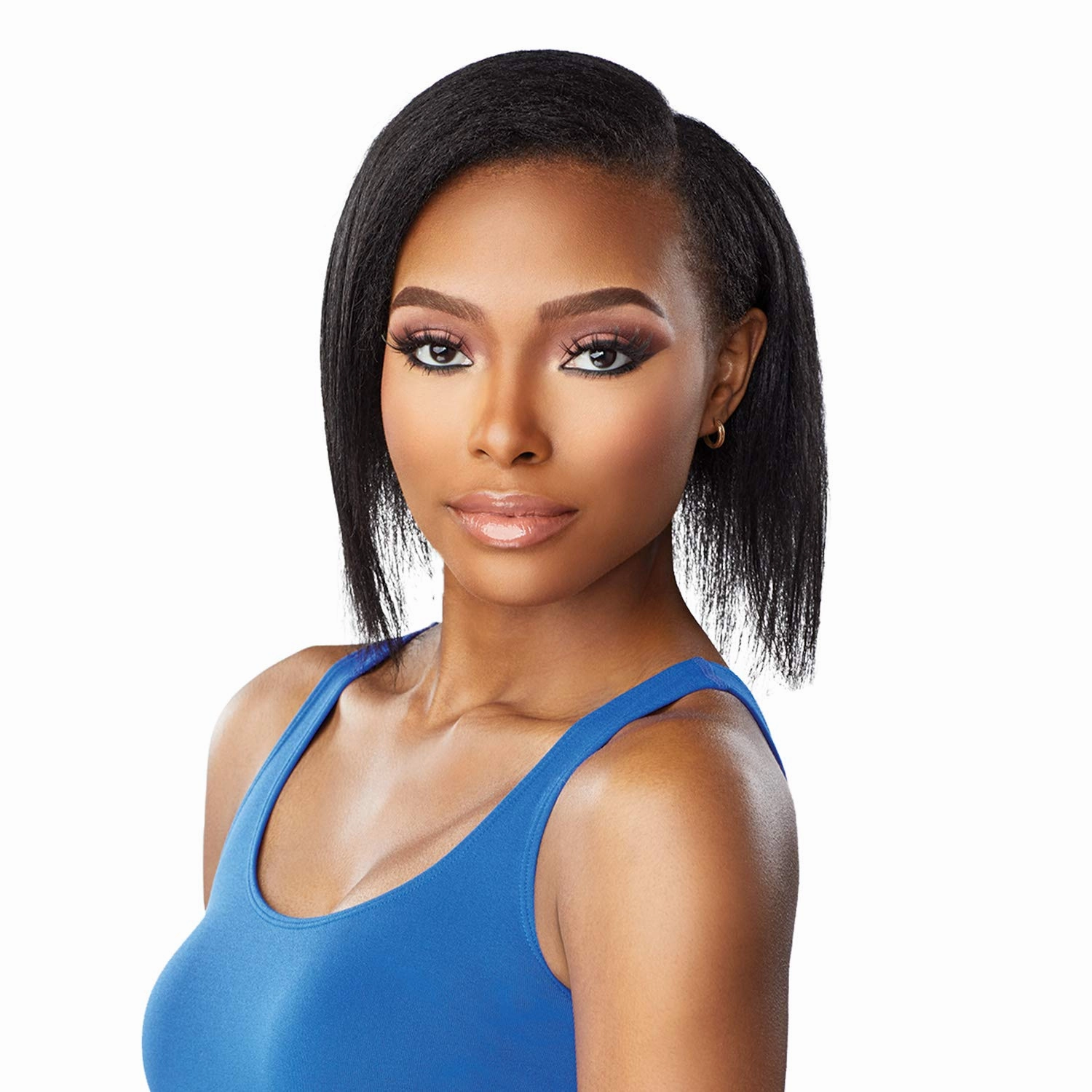 Sensationnel Curls Kinksandco Clip In - Rule Breaker 10 Inch 9 Piece Pack Easy to Use Clips for Natural 3C to 4C Hair (1B OFFBLACK)