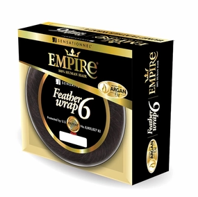 Sensationnel Empire bump weaving hairextension - feather wrap 6 inch human hair short bun weave styling (27 HONEYBLONDE)