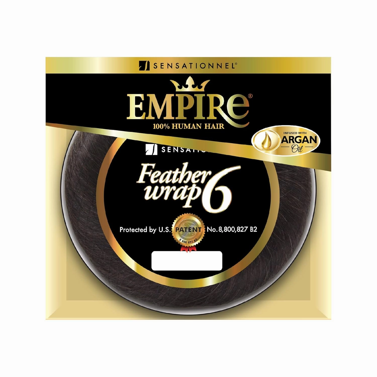 Sensationnel Empire bump weaving hairextension - feather wrap 6 inch human hair short bun weave styling (27 HONEYBLONDE)