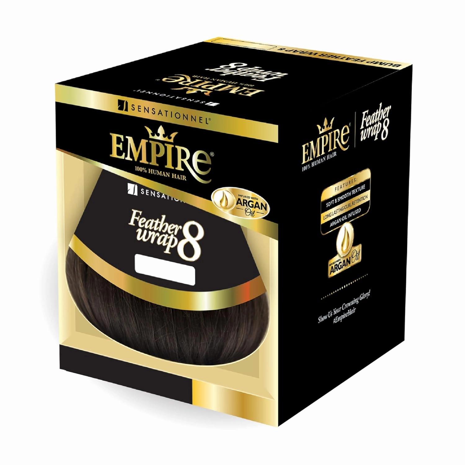Sensationnel Empire bump weaving hairextension - feather wrap 8 inch human hair short bun weave styling (27 HONEYBLONDE)