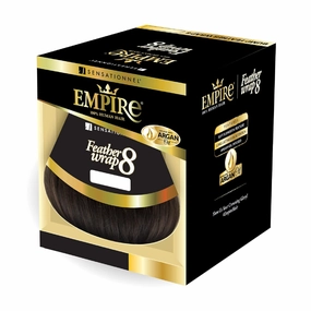 Sensationnel Empire bump weaving hairextension - feather wrap 8 inch human hair short bun weave styling (27 HONEYBLONDE)