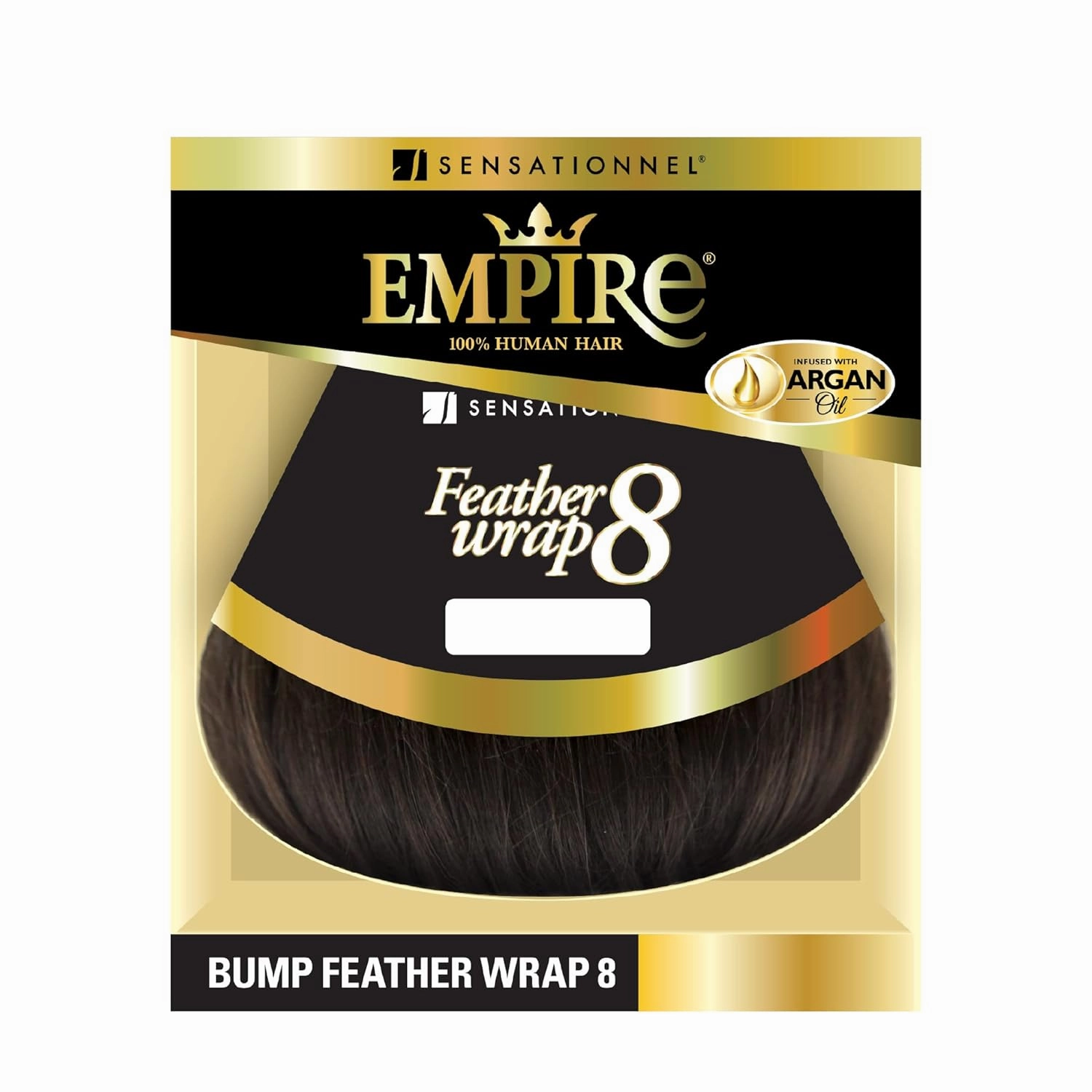 Sensationnel Empire bump weaving hairextension - feather wrap 8 inch human hair short bun weave styling (27 HONEYBLONDE)