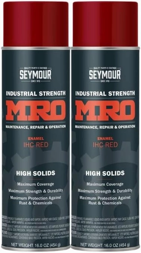 SEYMOUR 620-1441 Industrial MRO High Solids Spray Paint, IHC Red, 16 Ounce (Pack of 2)