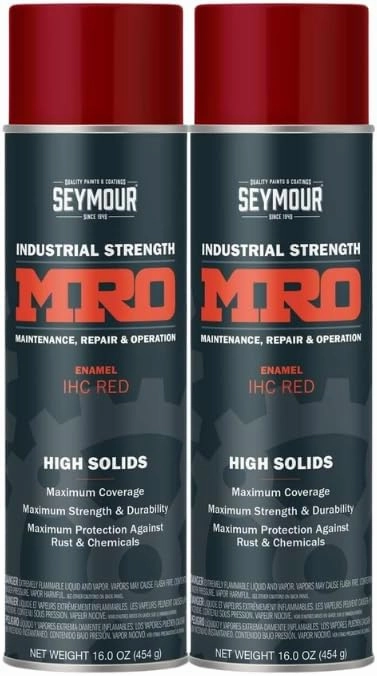 SEYMOUR 620-1441 Industrial MRO High Solids Spray Paint, IHC Red, 16 Ounce (Pack of 2)