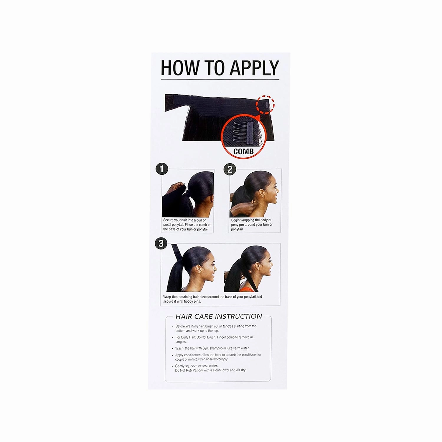 Shake-N-Go Synthetic Organique Pony Pro Ponytail - BODY WAVE 32" (1B)
