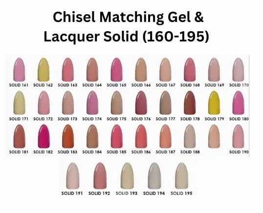 SHEER COLLECTION - DUO MATCHING NAIL COLOR CHISEL NAIL ART - SOLID 160-195 (163)