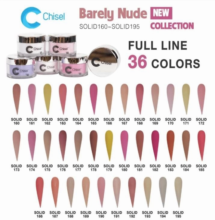 SHEER COLLECTION - DUO MATCHING NAIL COLOR CHISEL NAIL ART - SOLID 160-195 (163)