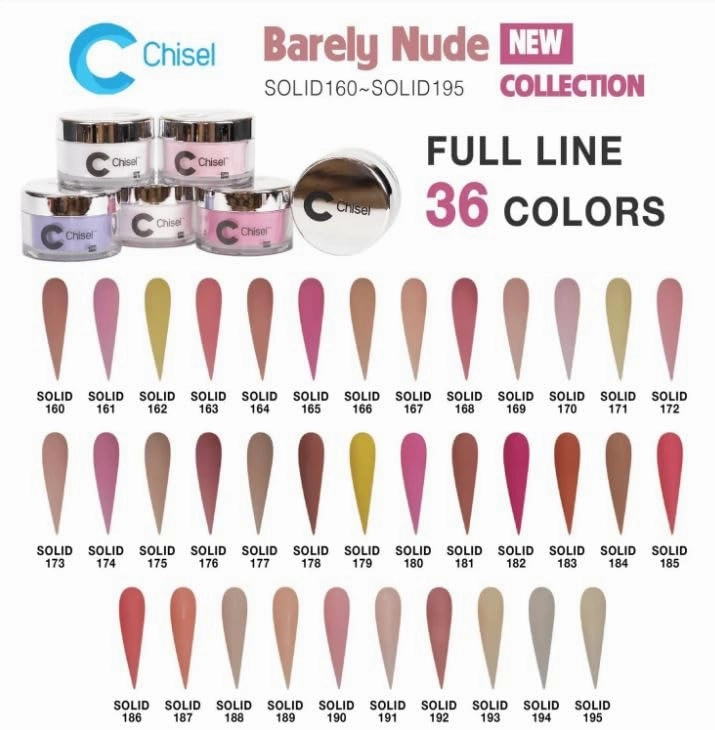 SHEER COLLECTION - DUO MATCHING NAIL COLOR CHISEL NAIL ART - SOLID 160-195 (164)