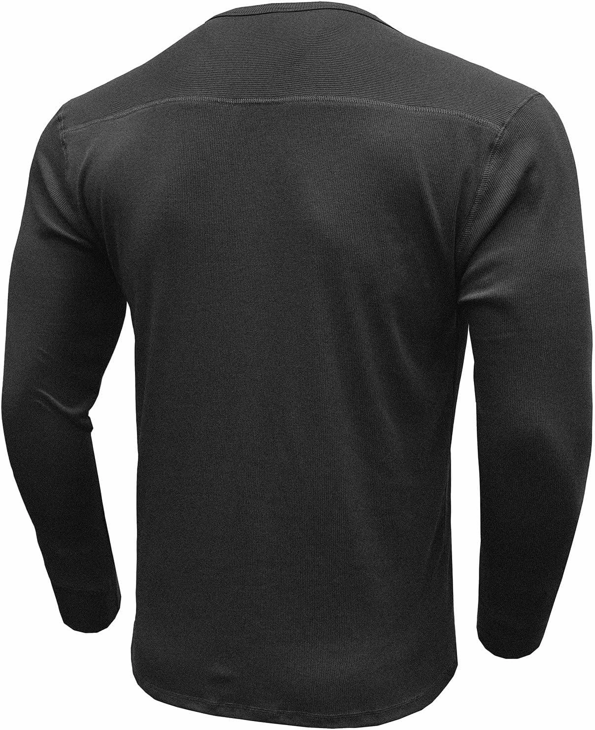 Shirt for Men Button Down Crew Neck Solid Color Pullover Tops Textured Long Sleeves Fall Stylish Classic Shirts Top