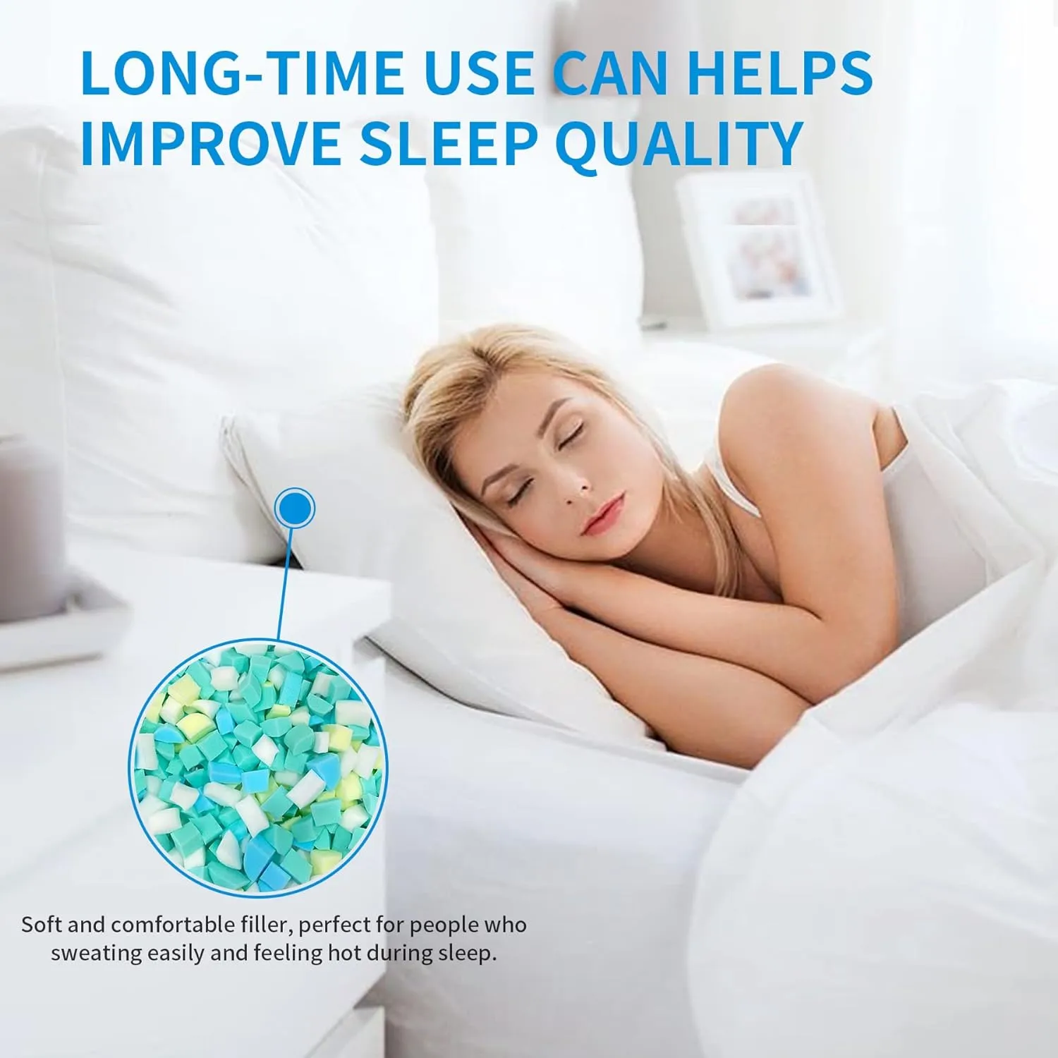 Shredded Memory Foam Filling 5lbs for Bean Bag Filler, Without Added Gel Particles, Premium Soft Refill and Great for Stuffing, Multi Color and Shape