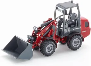 Siku 3059, Weidemann Hoftrac Four-Wheel Loader, 1:32, Metal/Plastic, Red, Movable Loading arm and Shovel