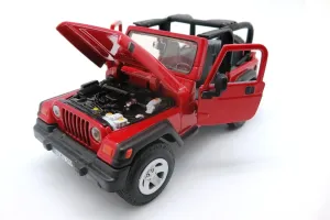 Siku 4870, Jeep Wrangler Off-Road Vehicle, 1:32, Metal/Plastic, Red, Ackermann Steering