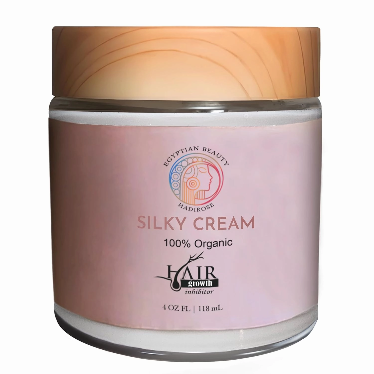 Silky Cream by Hadirose | Pure Red Saad Oil (Cyperus Rotundus) | 100% Organic Permanent Hair Removal Maintenance Cream | Prevent Ingrown Hair | Scented (Rose, Jasmine & Lavender) | Made in the USA