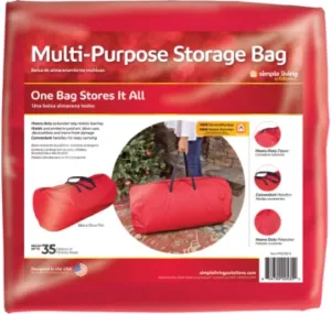 SIMPLE LIVING SOLUTIONS LLC Large Red All Purpose Storage Bag