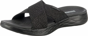 Skechers Women's On The Go 600 - Glistening Slide Sandal 10 Black