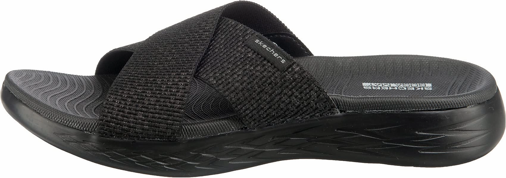 Skechers Women's On The Go 600 - Glistening Slide Sandal 10 Black