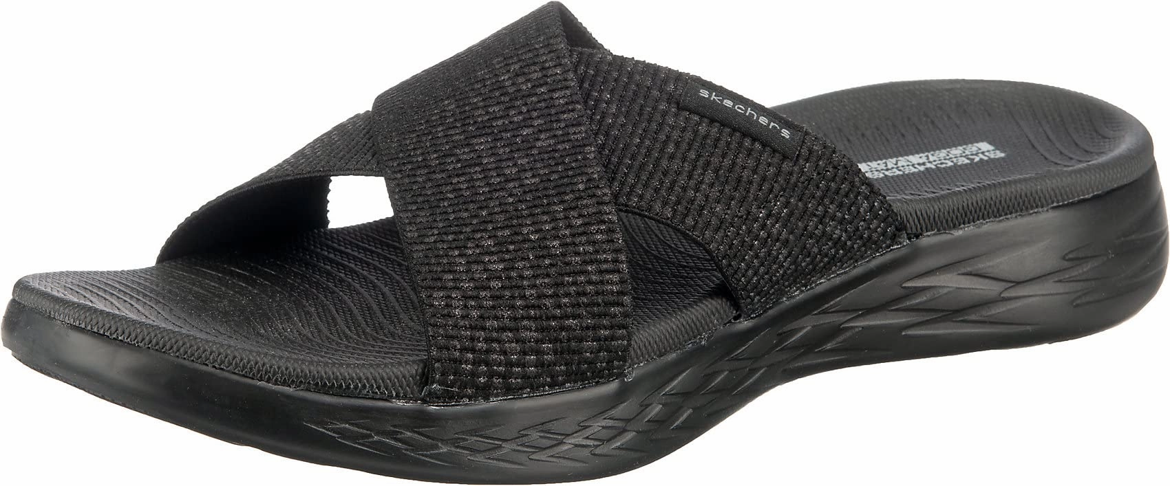 Skechers Women's On The Go 600 - Glistening Slide Sandal 10 Black