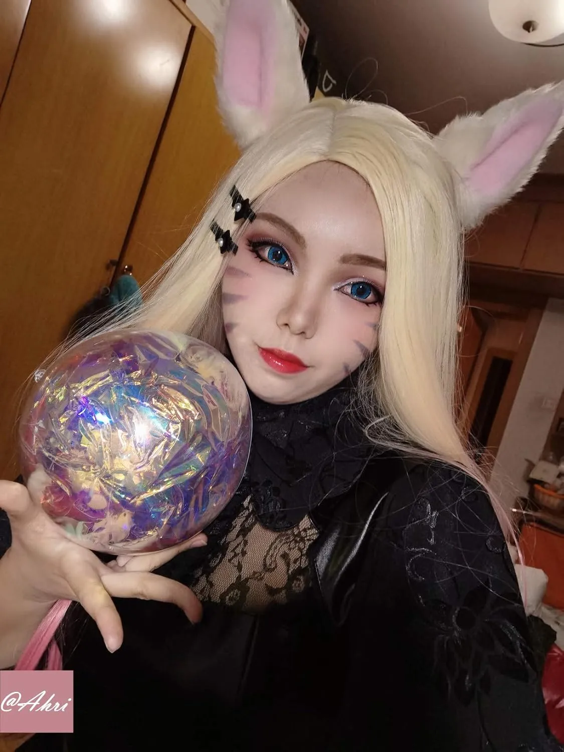 SL Ombre Pink Cosplay Wigs Women Long Straight Cute Sweet Hair Wig for Halloween Party Daily with Cap - 33''