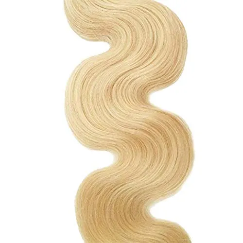 Smartinnov Wavy Tape in Hair Extensions #60 Platinum Human Hair Glue in Extensions Seamless Skin Weft Remy Hair Extensions White Blonde Soft Silky Body Wave 18inches 40g 20pcs/pack