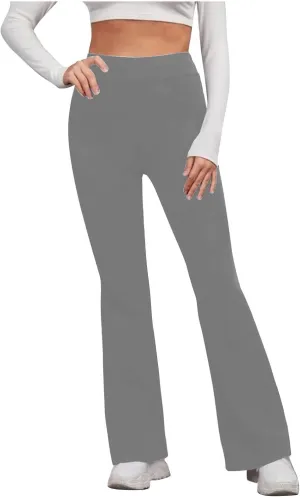 SMIDOW Womens Shapewear High Waisted Flare Leggings Bootcut Yoga Dance Pants Seamless Scrunch Butt Gym Yoga Pants