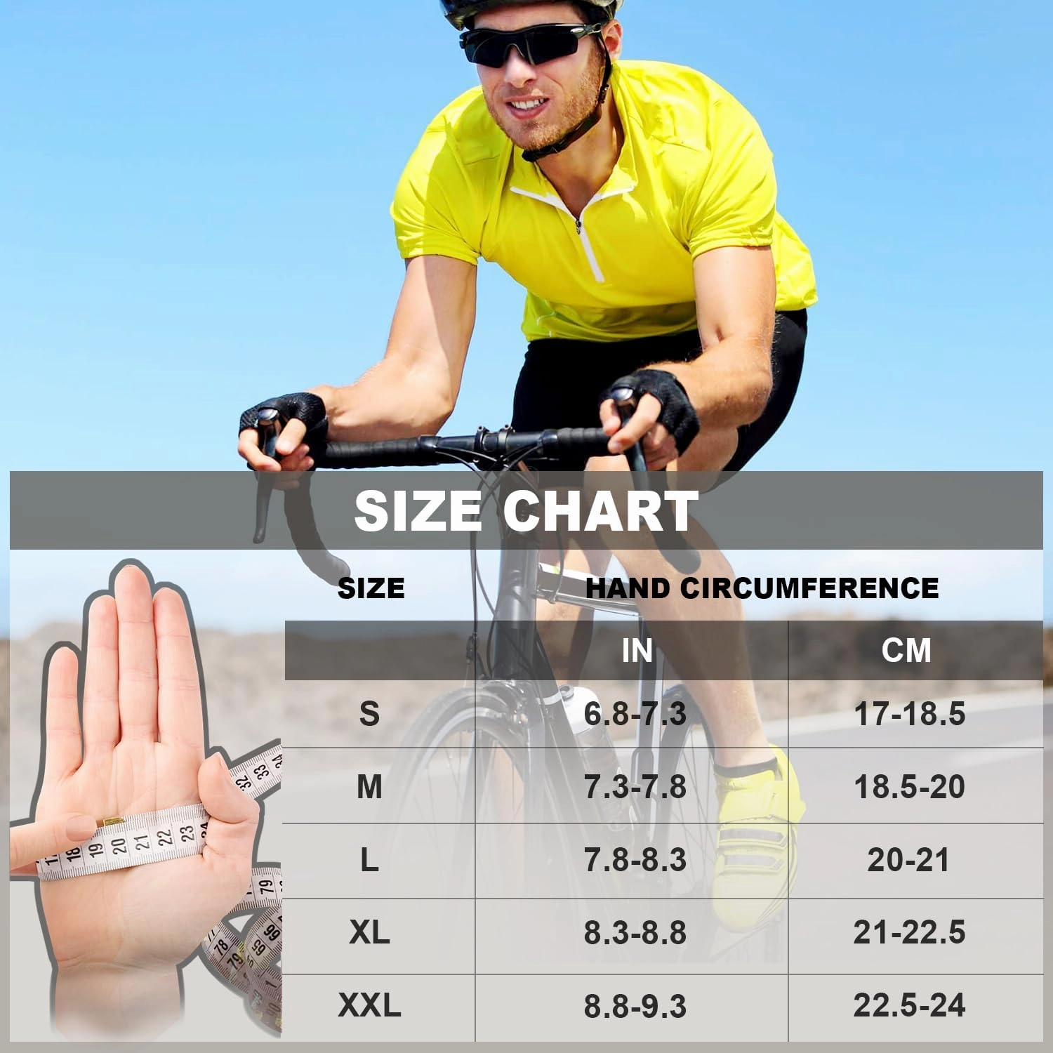 Souke Sports Mens Cycling Gloves with Gel Pads Half Finger Bike Gloves Lightweight Anti-Slip Shock-Absorbing for MTB Road Biking