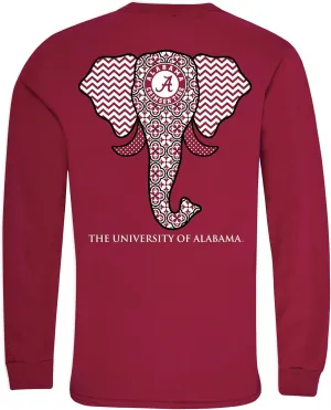 Southern Couture Alabama Crimson Tide Elephant Women's Classic Fit Long Sleeve T-Shirt