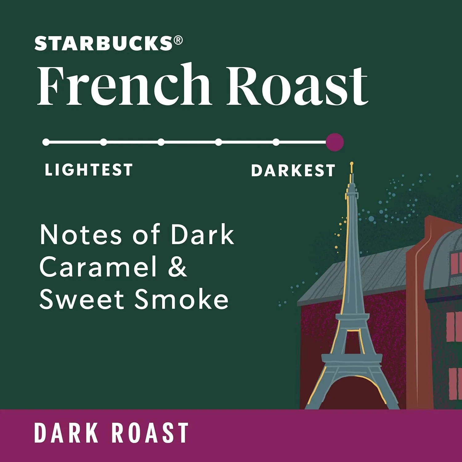 Starbucks K-Cup Coffee Pods, Dark Roast Coffee, French Roast for Keurig Brewers, 100% Arabica, 6 boxes (60 pods total)