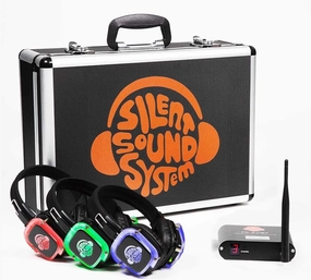 Starter Package for House Party, Garden Event, Backyard Family Home Movies (9 RF LED Headphones   1 Transmitter)