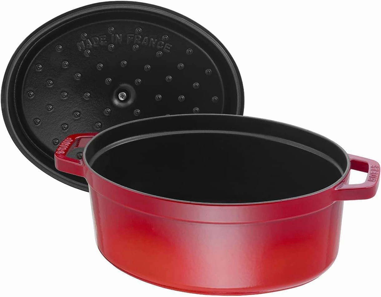 STAUB 40509-866-0 Cast Iron Cocotte, Cherry, 31 cm